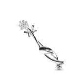 Brosa argint floare cu cristale DiAmanti FC0043-AS